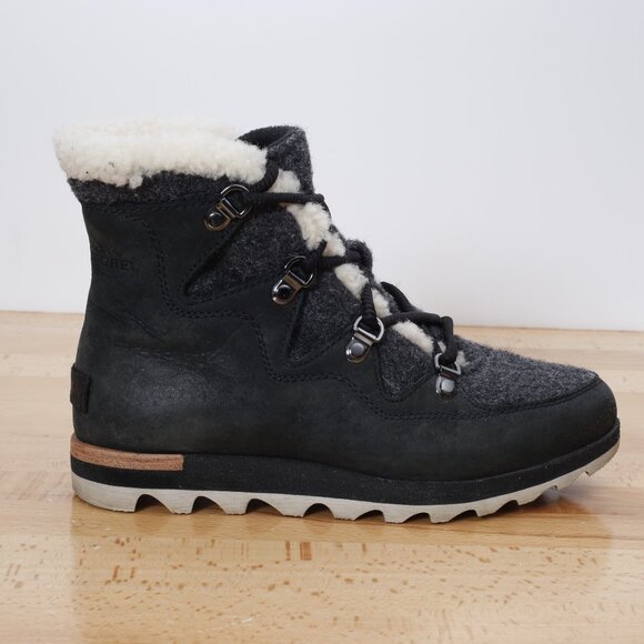 Sorel Sneak Chic Alpine Holiday Shearling Waterproof Cold-Weather Boots 5.5 - Picture 2 of 11